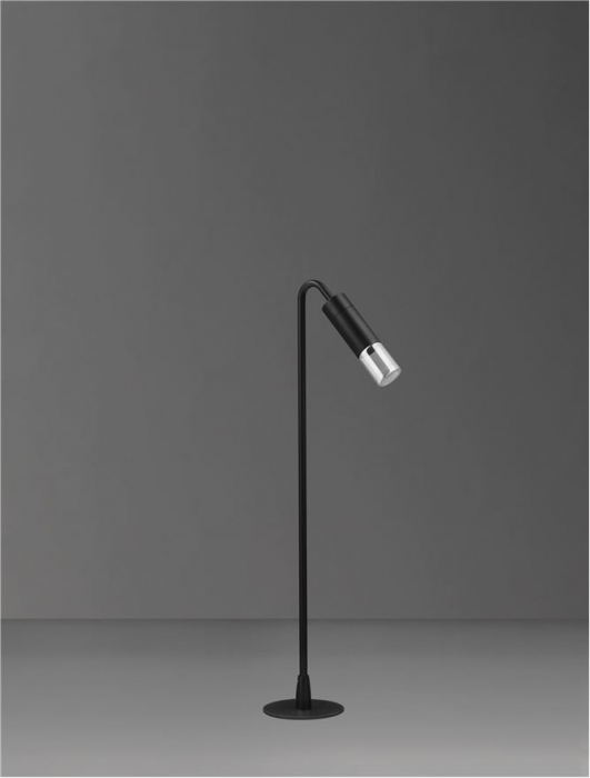 Stalp exterior Nova Luce AETHER 9030848 LED 5W 3000K 71lm Sandy Black Aluminium & Smoking Glass  IP65 [4]