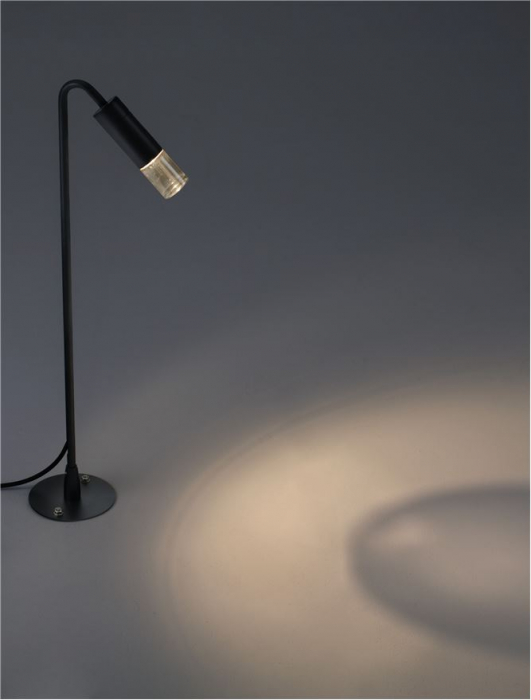 Stalp exterior Nova Luce AETHER 9030848 LED 5W 3000K 71lm Sandy Black Aluminium & Smoking Glass  IP65 [7]
