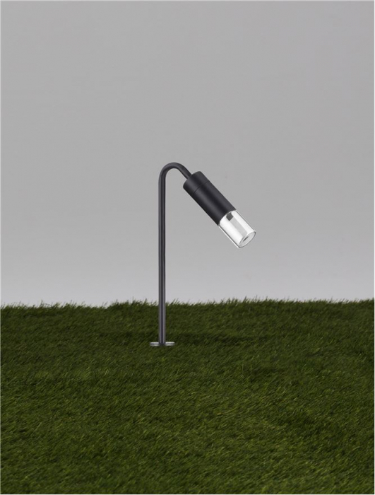 Stalp exterior Nova Luce AETHER 9030850 LED 5W 3000K 71lm Sandy Black Aluminium & Smoking Glass  IP65 [4]