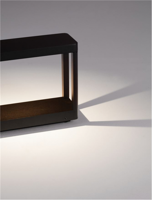 Stalp exterior Nova Luce COSMIC 9030589 LED 8W 3000K 407lm Sandy Black Die-Casting Aluminium & Clear Glass   IP65 [9]