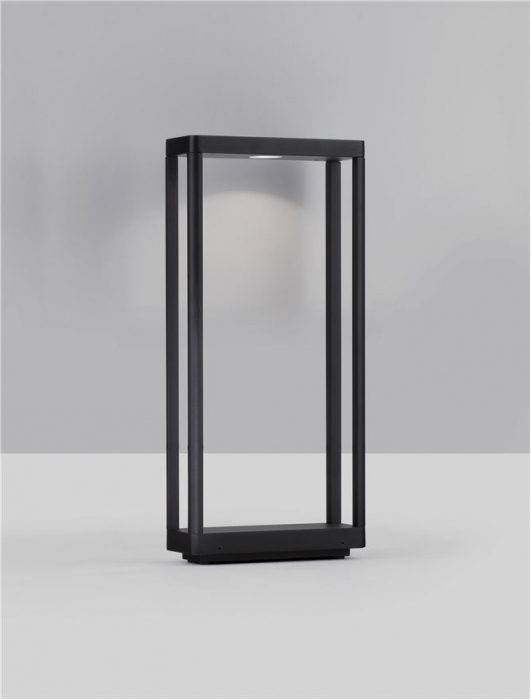 Stalp exterior Nova Luce COSMIC 9030590 LED 8W 3000K 491lm Sandy Black Die-Casting Aluminium & Clear Glass   IP65 [4]