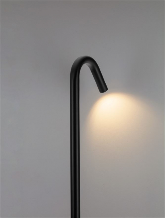 Stalp exterior Nova Luce GLEAM 9030846 LED 5W 3000K 183lm Sandy Black Aluminium & Clear Glass   IP65 [3]