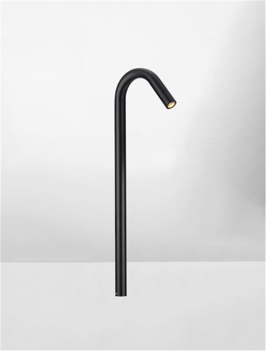Stalp exterior Nova Luce GLEAM 9030846 LED 5W 3000K 183lm Sandy Black Aluminium & Clear Glass   IP65 [5]