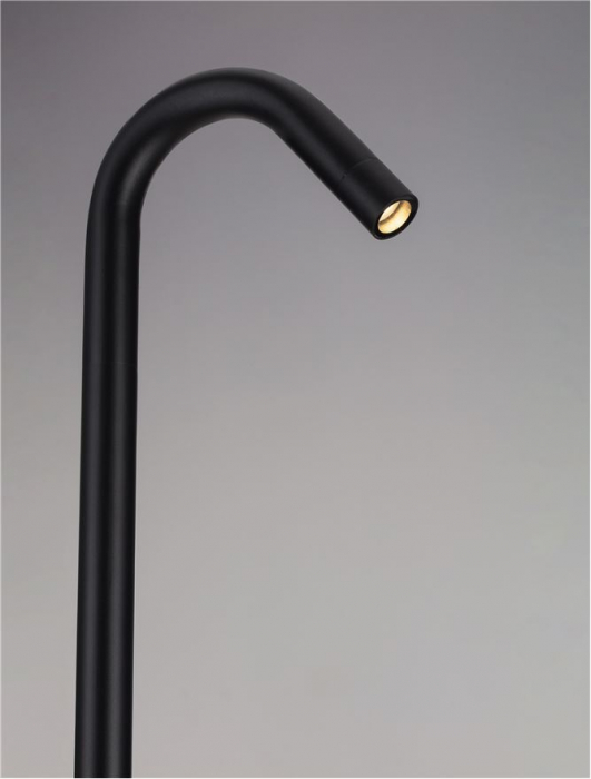 Stalp exterior Nova Luce GLEAM 9030846 LED 5W 3000K 183lm Sandy Black Aluminium & Clear Glass   IP65 [6]
