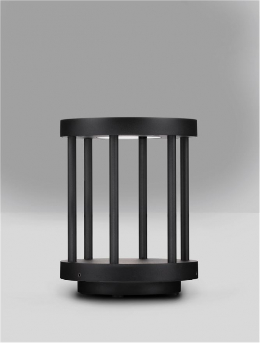 Stalp exterior Nova Luce NEREU 9030586 LED 8W 3000K 428lm Sandy Black Die-Casting Aluminium & Clear Glass   IP65 [4]