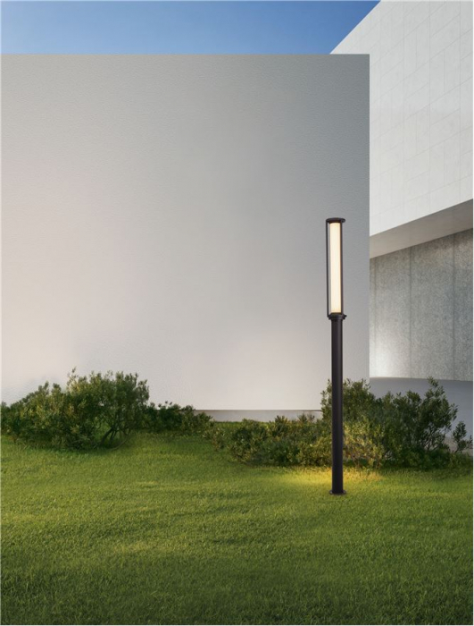 Stalp exterior Nova Luce SOLSTICE 9030626 LED 16W 3000K 1130lm Sandy Black Die-Casting Aluminium & Polycarbonate Frost   IP65 [3]