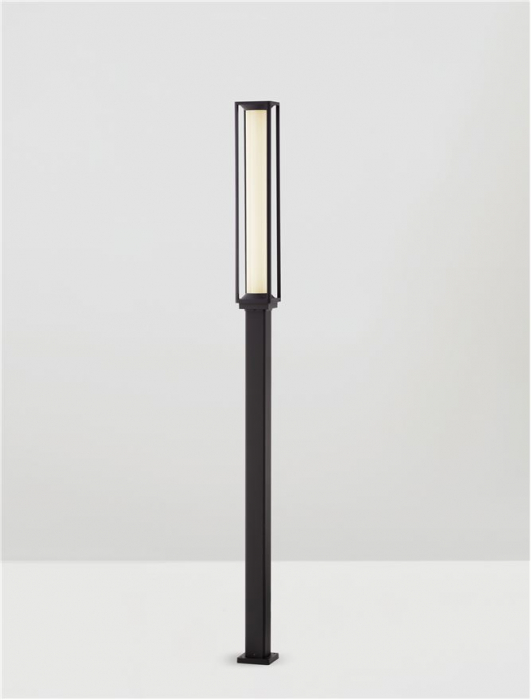 Stalp exterior Nova Luce SOLSTICE 9030627 LED 16W 3000K 1105lm Sandy Black Die-Casting Aluminium & Polycarbonate Frost   IP65 [8]