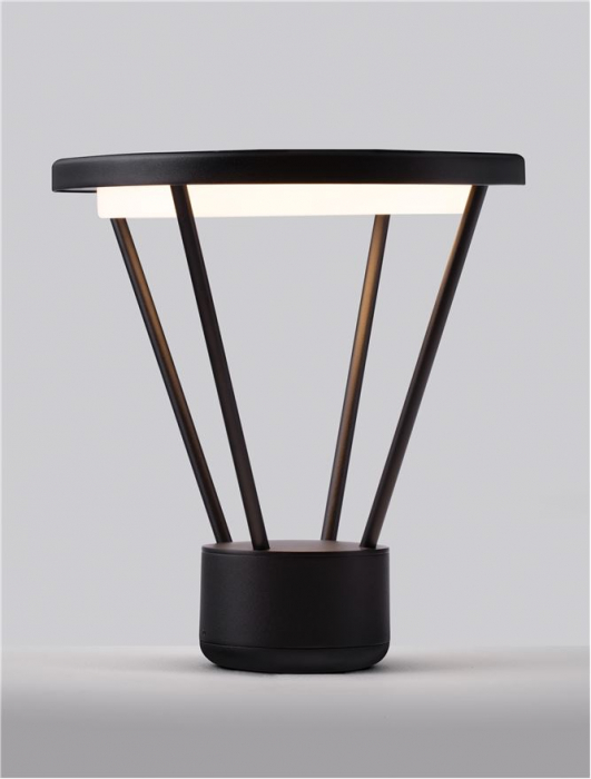Stalp exterior Nova Luce VIRTUS 9030572 LED 16W 3000K 1190lm Sandy Black Die-Casting Aluminium & Polycarbonate Frost   IP65 [5]