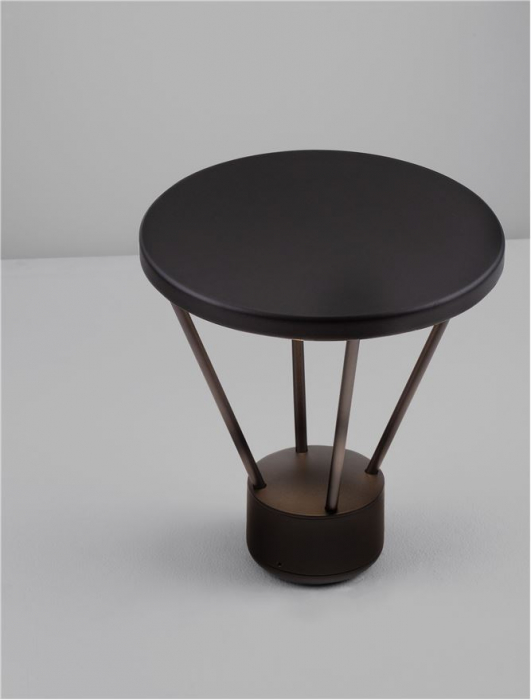 Stalp exterior Nova Luce VIRTUS 9030572 LED 16W 3000K 1190lm Sandy Black Die-Casting Aluminium & Polycarbonate Frost   IP65 [6]