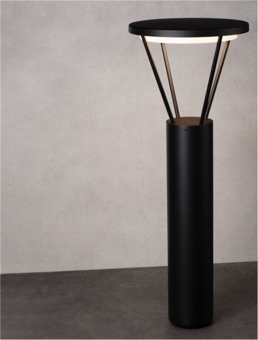 Stalp exterior Nova Luce VIRTUS 9030573 LED 16W 3000K 1190lm Sandy Black Die-Casting Aluminium & Polycarbonate Frost   IP65 [5]