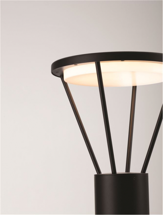 Stalp exterior Nova Luce VIRTUS 9030573 LED 16W 3000K 1190lm Sandy Black Die-Casting Aluminium & Polycarbonate Frost   IP65 [8]