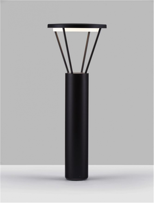 Stalp exterior Nova Luce VIRTUS 9030573 LED 16W 3000K 1190lm Sandy Black Die-Casting Aluminium & Polycarbonate Frost   IP65 [4]