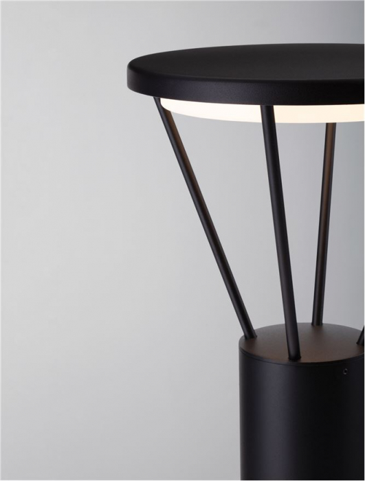 Stalp exterior Nova Luce VIRTUS 9030573 LED 16W 3000K 1190lm Sandy Black Die-Casting Aluminium & Polycarbonate Frost   IP65 [9]