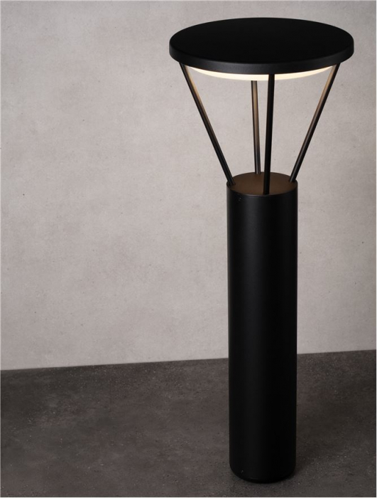 Stalp exterior Nova Luce VIRTUS 9030573 LED 16W 3000K 1190lm Sandy Black Die-Casting Aluminium & Polycarbonate Frost   IP65 [6]