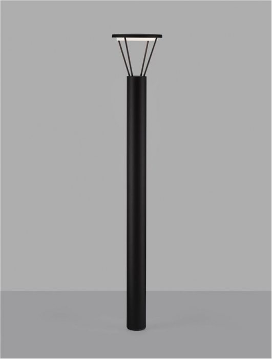 Stalp exterior Nova Luce VIRTUS 9030575 LED 16W 3000K 1195lm Sandy Black Die-Casting Aluminium & Polycarbonate Frost   IP65 [4]