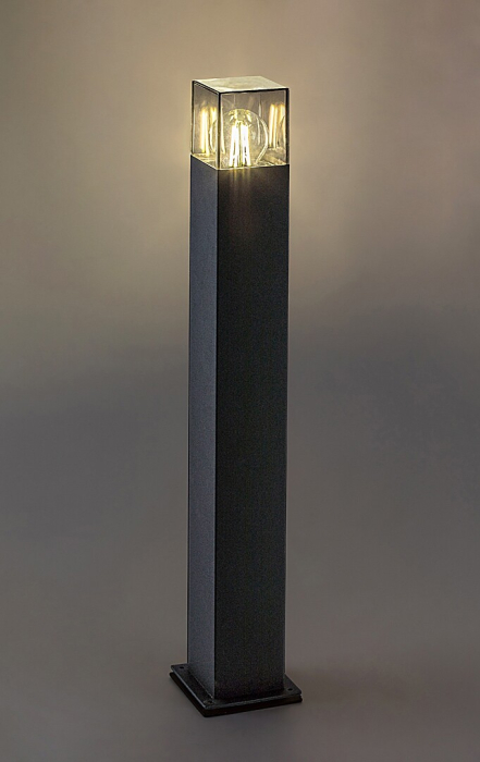 Stalp exterior Rabalux Loanda E27 aluminiu black stil modern, IP44 77082 [4]
