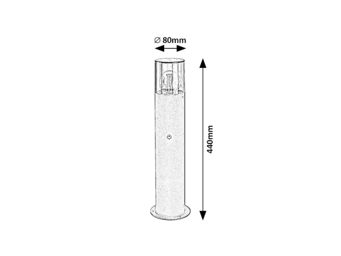 Stalp exterior Rabalux Teplice E27 1x MAX 12W  aluminiu plastic negru mat IP44 [3]