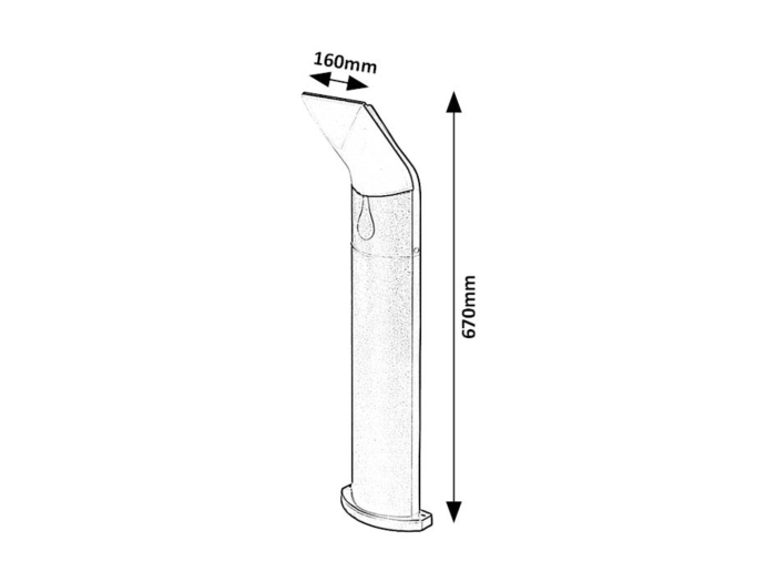 Stalp exterior Rabalux Tolna LED 10W 740lm 3000KK aluminiu black stil modern, IP54 77173 [7]