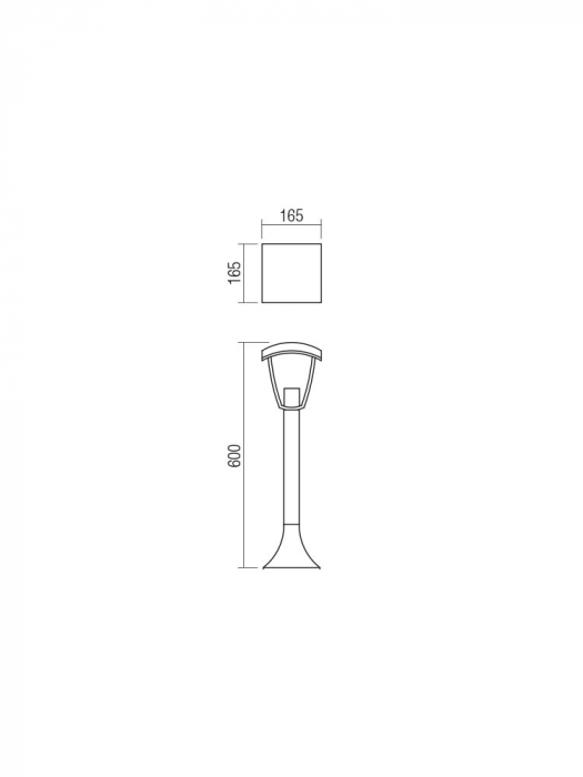 Stalp exterior Smarter Edmond 9157 Aluminiu turnat Negru mat E27 1X28W   IP44 [2]