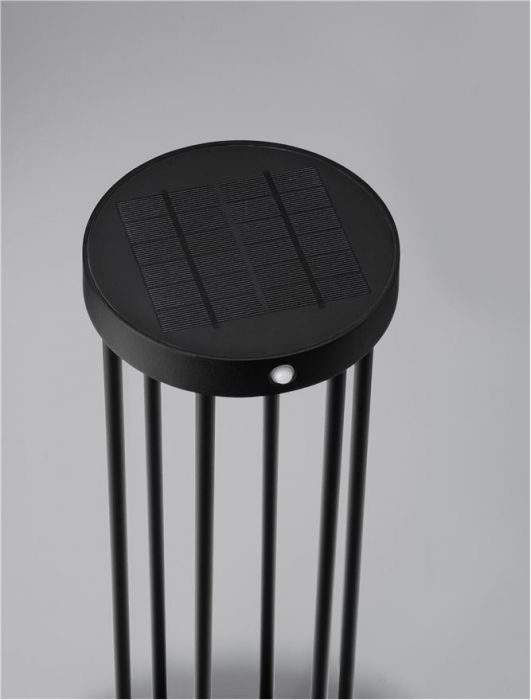 Stalp exterior solar cu senzor Nova Luce AIGO 9030582 LED 1.70W 3000K 107lm Sandy Black Die-Casting Aluminium & Clear Glass   IP65 [7]
