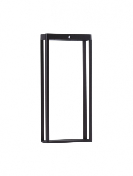 Stalp exterior solar cu senzor Nova Luce BERNI 9030566 LED 1.70W 3000K 108lm Sandy Black Die-Casting Aluminium & Clear Glass   IP65 [2]