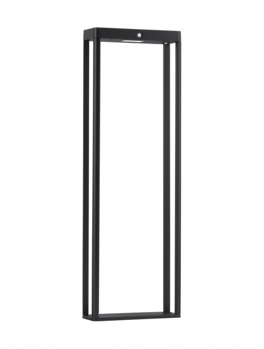 Stalp exterior solar cu senzor Nova Luce BERNI 9030567 LED 1.70W 3000K 108lm Sandy Black Die-Casting Aluminium & Clear Glass   IP65 [2]
