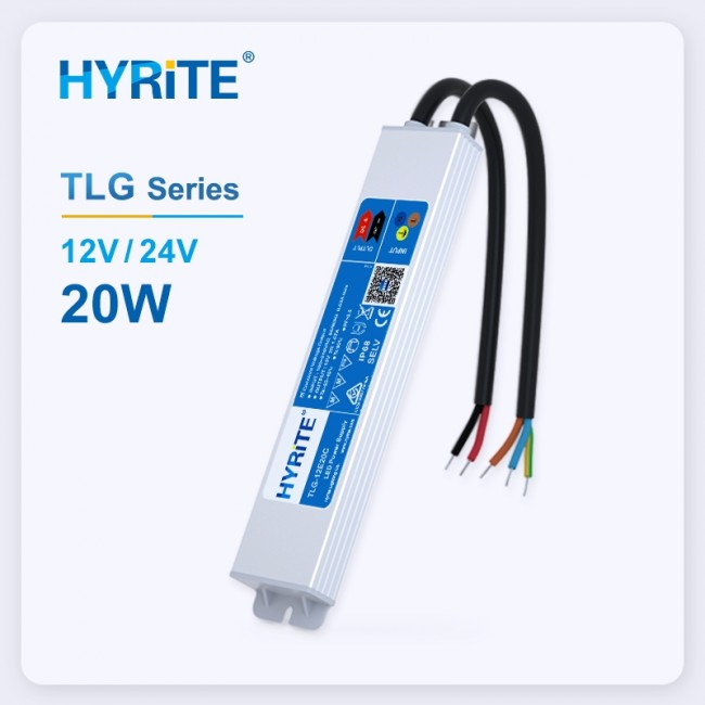 Sursa alimentare banda LED Hyrite TLG-24E20C 24V DC 0,83A 20W Aluminiu 90-264V AC 50/60Hz IP68 190x35x18mm [2]