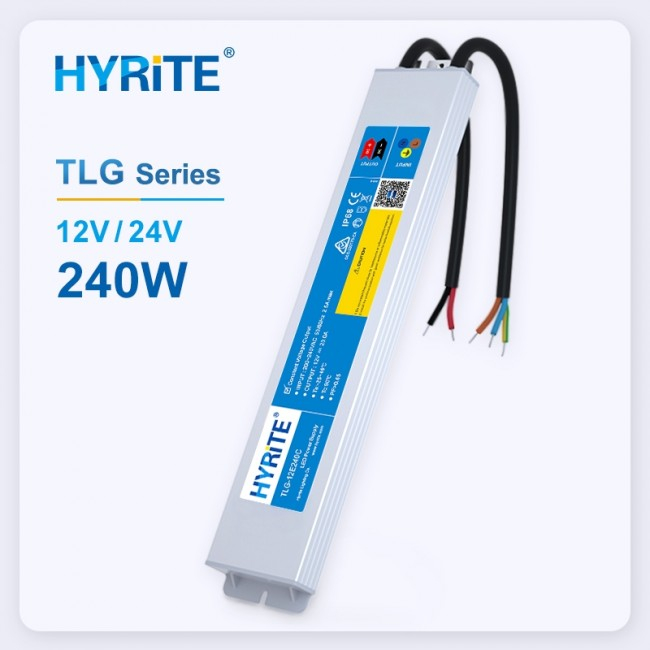 Sursa alimentare banda LED Hyrite TLG-12E240C 12V DC 20A 240W Aluminiu 180-264V AC 50/60Hz IP68 320x57x18mm [2]
