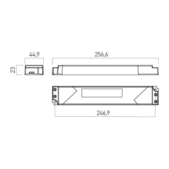Sursa alimentare banda LED interior Arelux ATS24.300IP44, 300W, 24V, Policarbonat, Negru, IP44 [2]