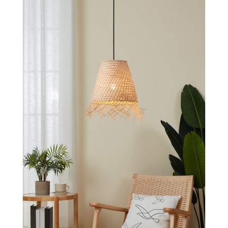 Suspensie Eglo Aycliffe, negru, lemn, 1XE27, H. 110 cm, 43871 [2]