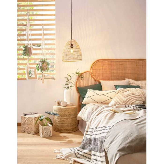 Suspensie Eglo Ayesgarth, negru, lemn, 1XE27, H. 110 cm, 43866 [3]