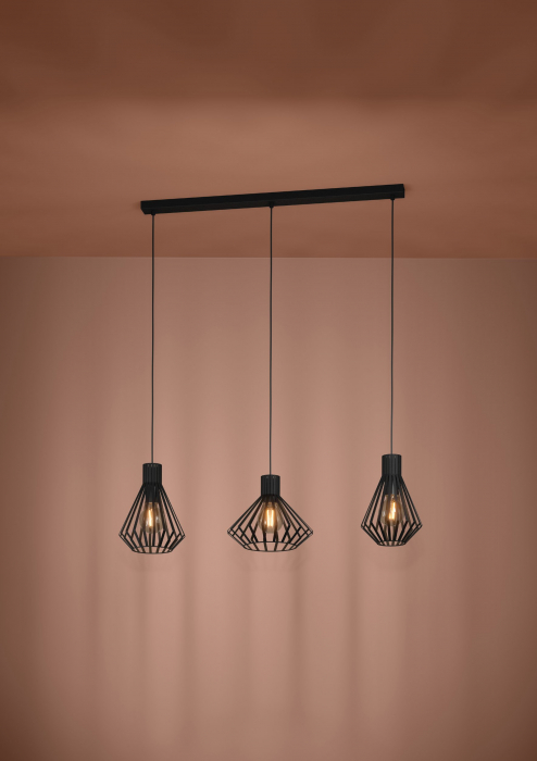 Suspensie EGLO Basidano E27 3x40W  lm Otel Black IP20 [4]