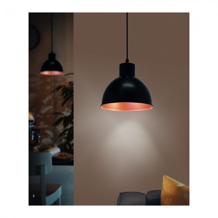 Pendul Eglo Truro, negru/cupru, 1XE27, D.21 cm, 49238 [2]