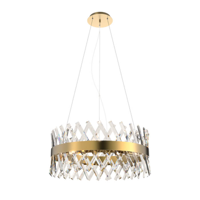 Suspensie Elmark William, auriu lucios, cristal, 8XE14, D.60 cm, 955WILLIAM8 [2]