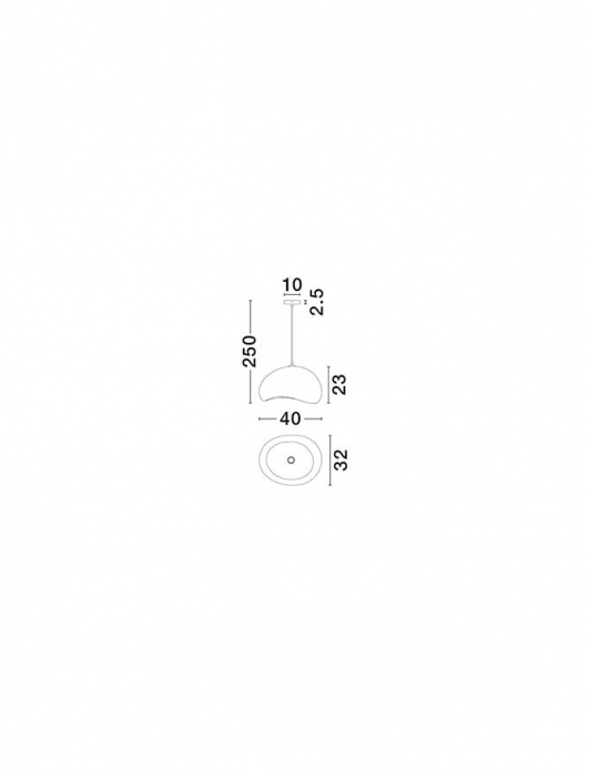 Suspensie Nova Luce 9002671 AERE E27 1x12W  Polyurethane & Resin Stone Gray 400mm x 320mm IP20 [7]