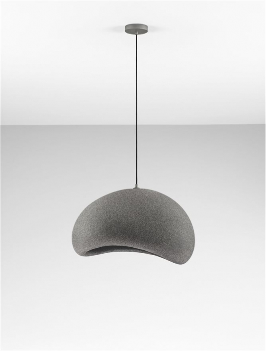 Suspensie Nova Luce 9002675 AERE E27 1x12W  Polyurethane & Resin Stone Gray 600mm x 480mm IP20 [3]