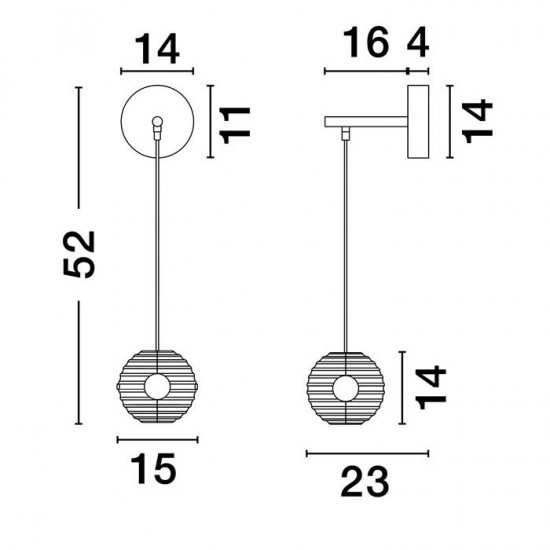 Suspensie Nova Luce Afthonia, negru, LED, 13W, 1526 lumeni, alb cald 3000K, 9009139 [3]