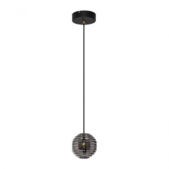 Lustra Nova Luce Afthonia, negru, LED, 13W, 1526 lumeni, alb cald 3000K, D.15 cm, 9009137 [1]