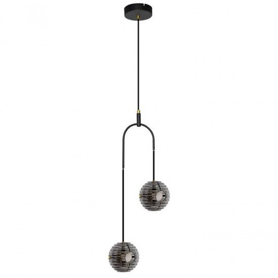 Suspensie Nova Luce Afthonia, negru, LED, 20W, 2527 lumeni, alb cald 3000K, L.31 cm, 9009138 [1]