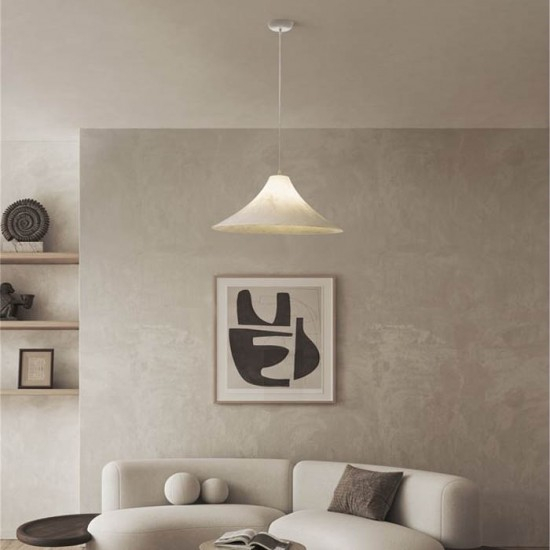 Suspensie Nova Luce Ambrosia, alb, matase sintetica, 1XE27, D.65 cm, 9620166 [2]