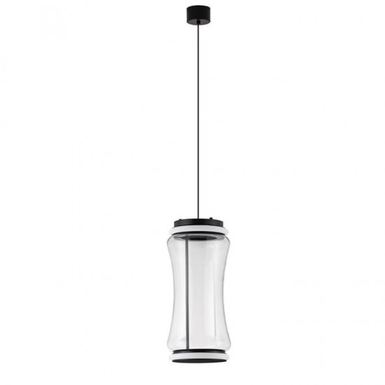 Suspensie Nova Luce Anapnoe, negru, touchless, LED, 21W, 567 lumeni, alb cald 3000K, D.22 cm, 9695285 [1]