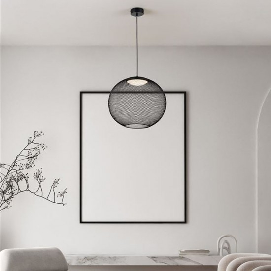 Suspensie Nova Luce Brume, negru, LED, 24W, 727 lumeni, alb cald 3000K, D.46 cm, 9620151 [2]