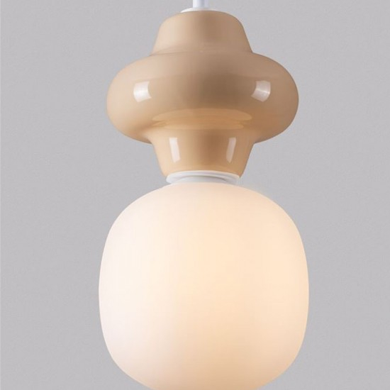Pendul Nova Luce CLIO 9009106 Matt White Metal Base Yellow Ceramic & Acid Opal Glass E14 1x5W IP20 [2]