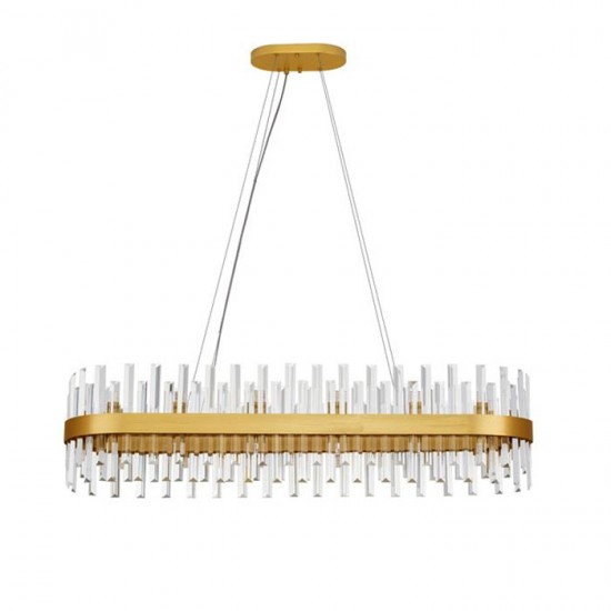 Suspensie Nova Luce Crown, alama, cristal, 10XG9, L.120 cm, 9695119 [1]