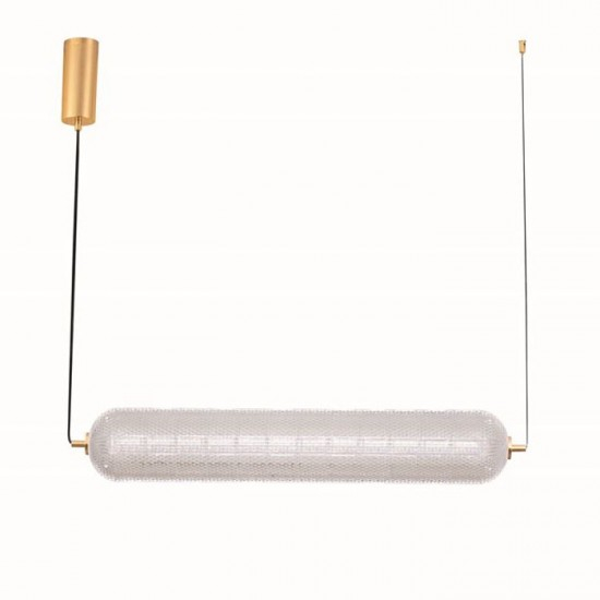 Lustra Nova Luce KLELIA 9236396 Triac Dimmable Brass Gold Metal & Clear Acrylic LED 40W 3384lm 3000K IP20 [1]