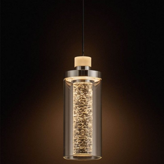 Suspensie Nova Luce Lune, negru, LED, 9W, 404 lumeni, alb cald 3000K, D.8 cm, 9520010 [3]