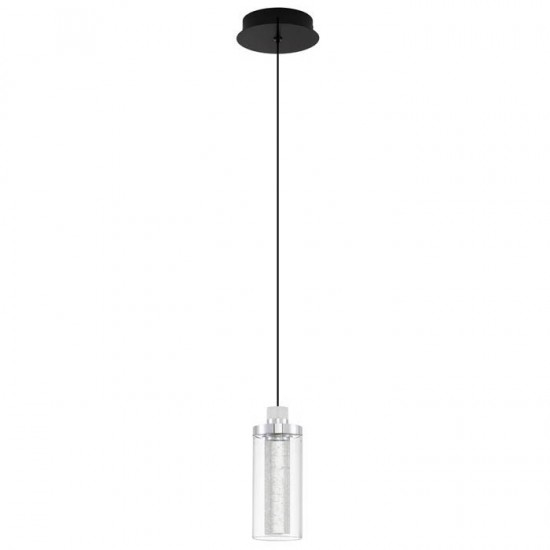 Suspensie Nova Luce Lune, negru, LED, 9W, 404 lumeni, alb cald 3000K, D.8 cm, 9520010 [1]