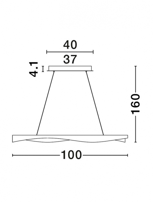 Suspensie Nova Luce Radon, negru/auriu, LED, 62W, 3093 lumeni, alb cald 3000K, L.100 cm, 9186949 [6]