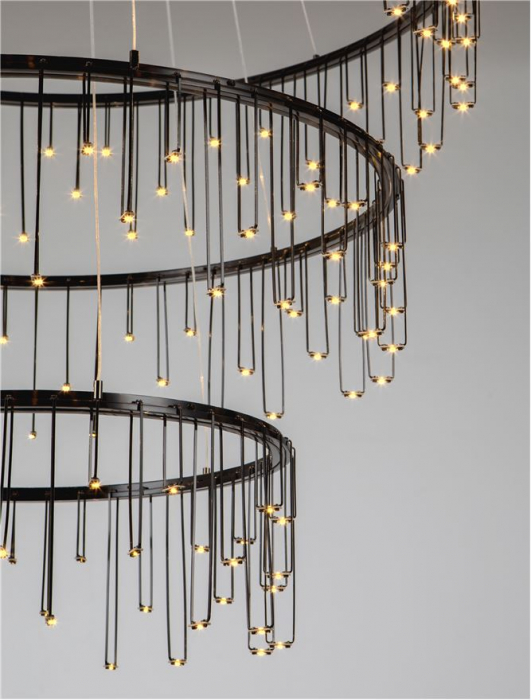 Candelabru Nova Luce Stellar, crom negru, LED, 72W, 6028 lumeni, alb cald 3000K, D.80 cm, 9186971 [3]