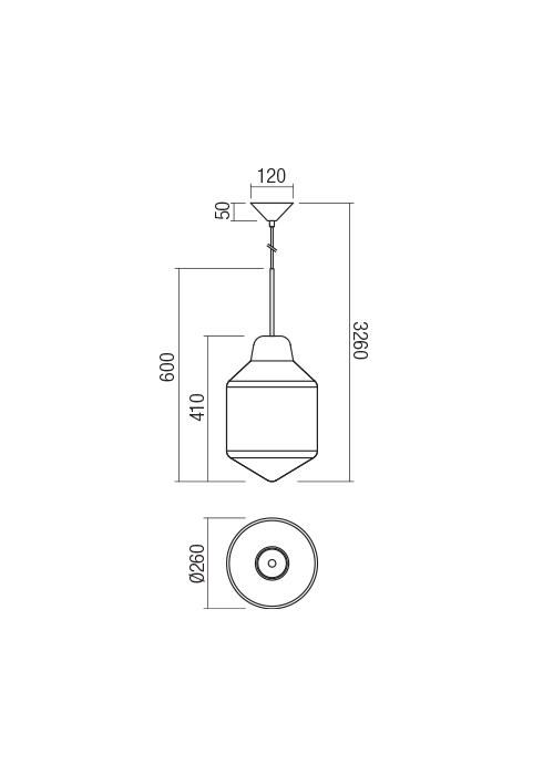 Suspensie REDO Amno 01-1772 E27 1x42W Ø260 IP20 Champagne [3]